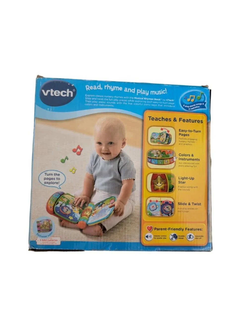 VTech Musical Rhymes Book For Babies 6-36 Months Interactive Toy With Lights & S